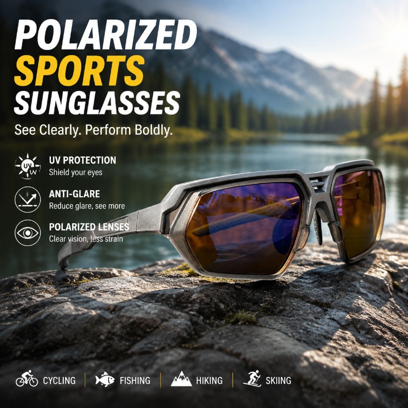 Fishing Sunglasses Polarized - Polarized Cycling Shades Anti-Reflective Fishing Sunglasses