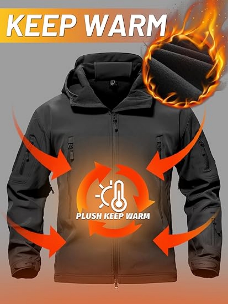 Tactical Fleece SoftShell Jack - Fishing Jacket Waterproof review and price